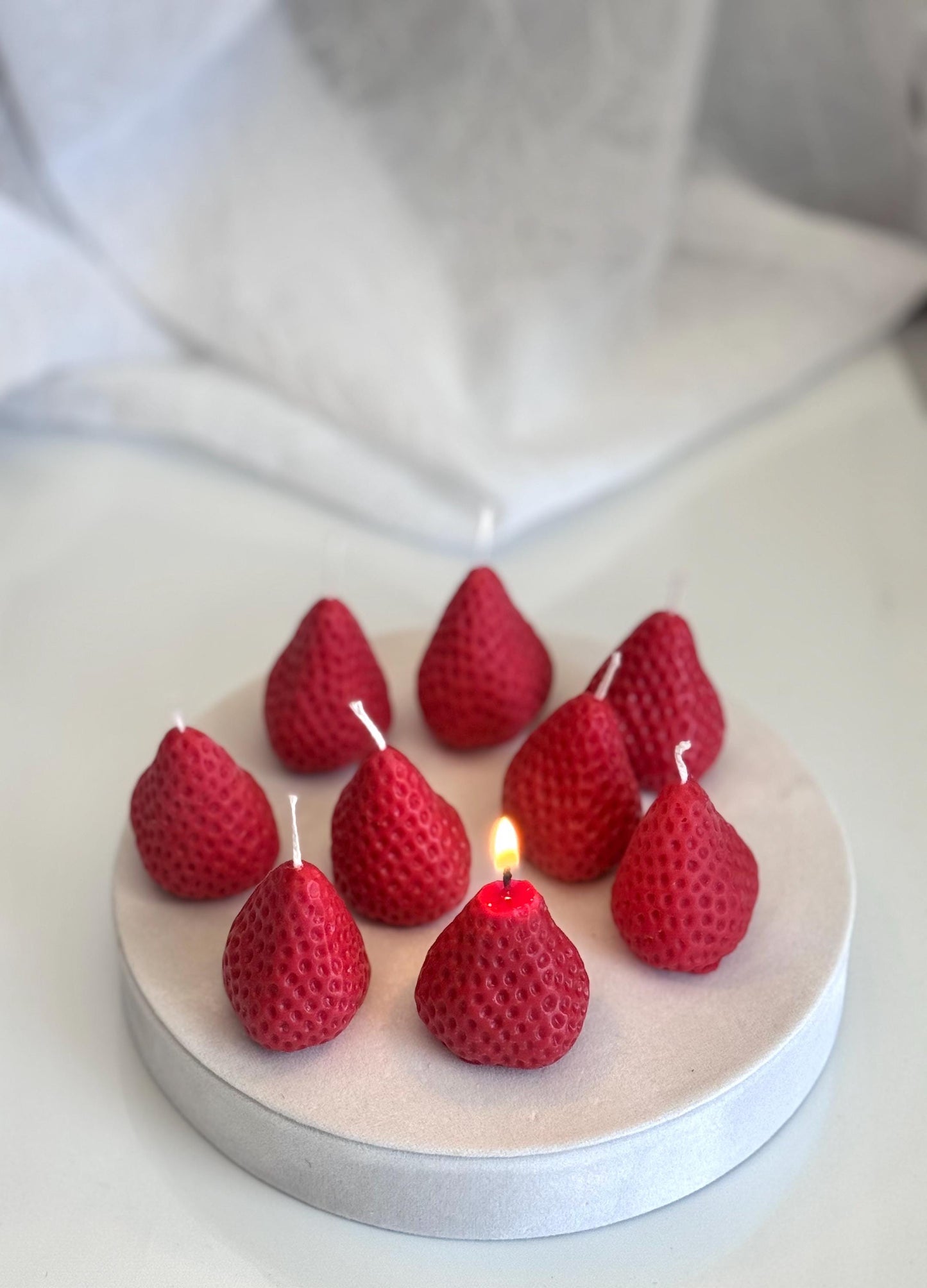 Birthday Cake Strawberry Candles