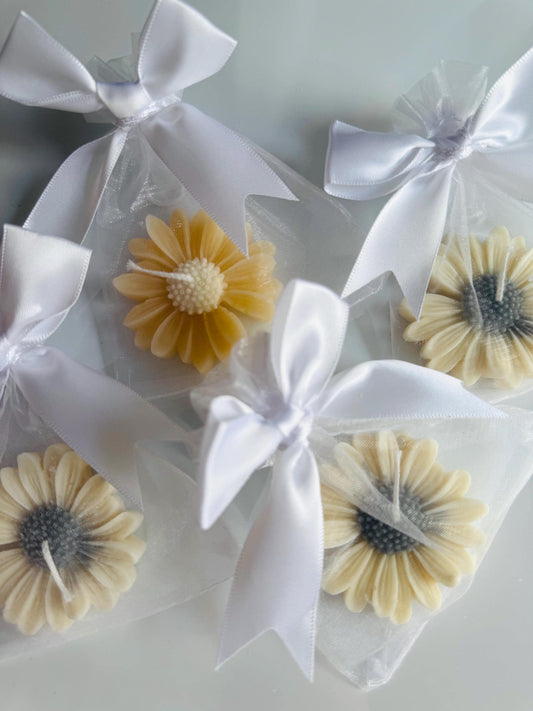 Daisy Flower Candle Favors Mixed Colors
